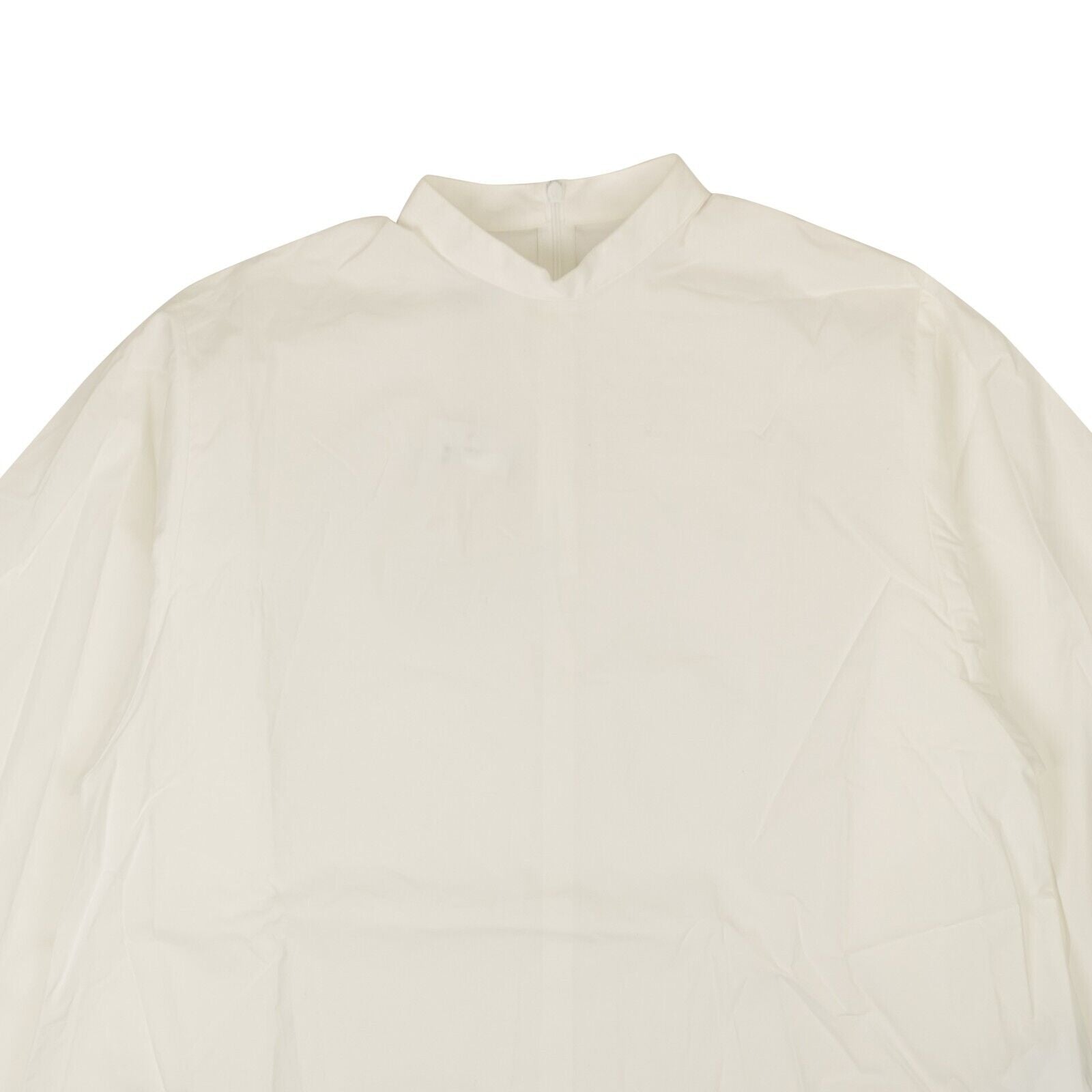 Mm6 Maison Margiela White Zip-up Wide Sleeve Blouse In Neutral