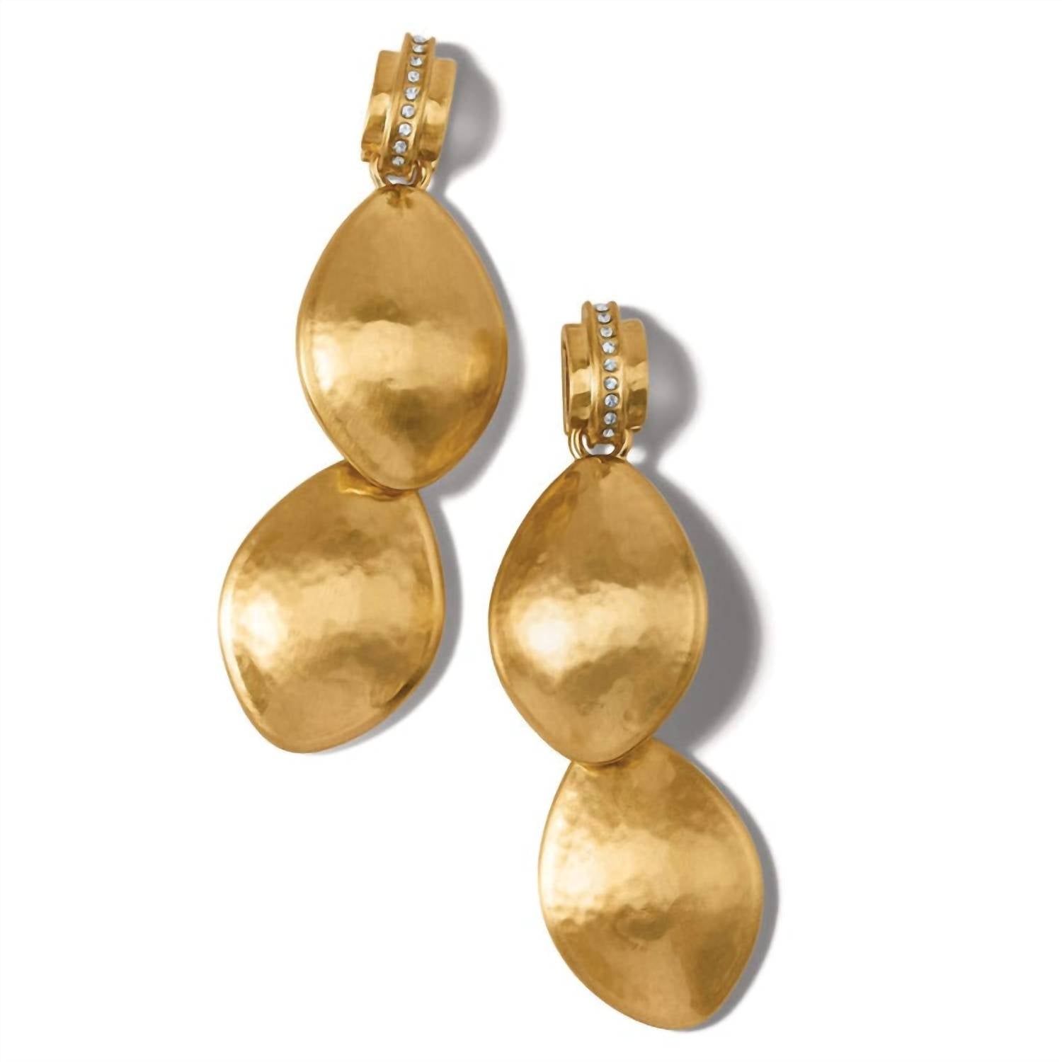 Brighton Women's Meridian Lumens Flora Duo Post Drop Earrings In Brushed Gold