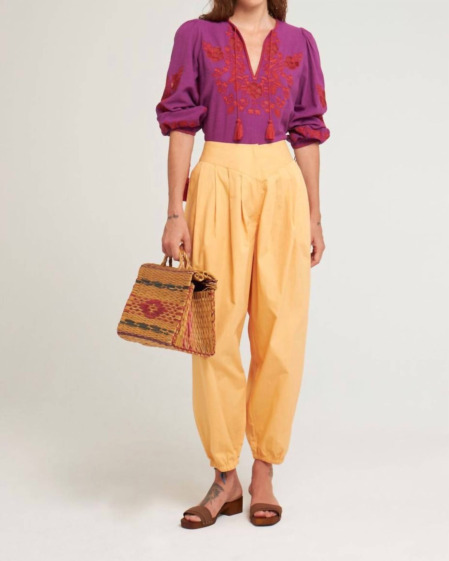 Antik Batik Karo Sarouel In Mango In Yellow