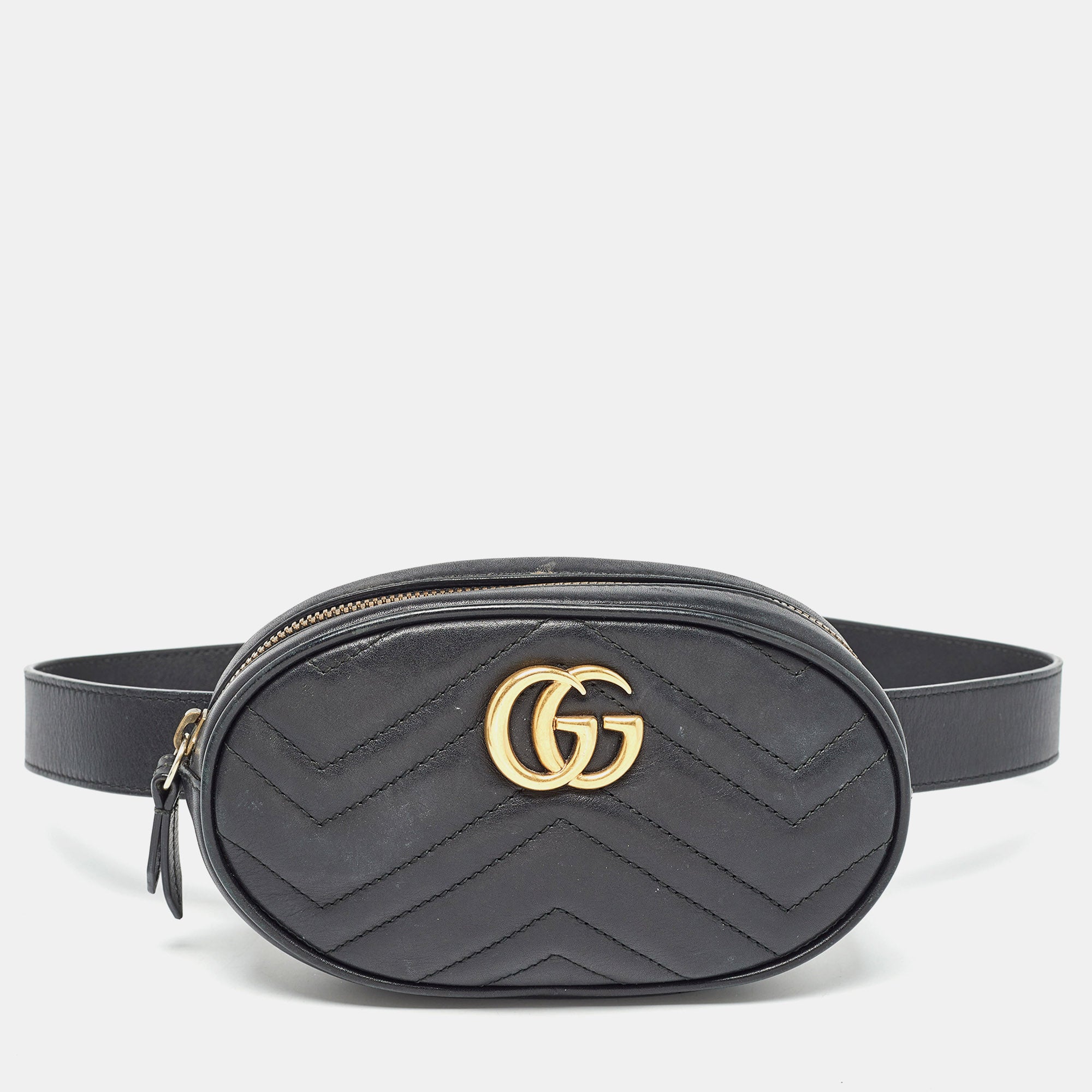 image of Gucci  Matelass&eacute; Leather Mini Gg Marmont Belt Bag