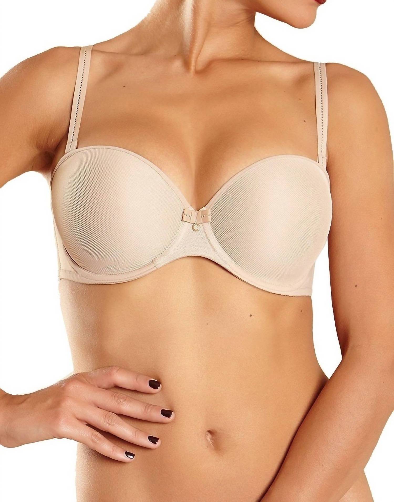 Shop Chantelle Vous Et Moi Strapless Bra In Ultra Nude In Beige