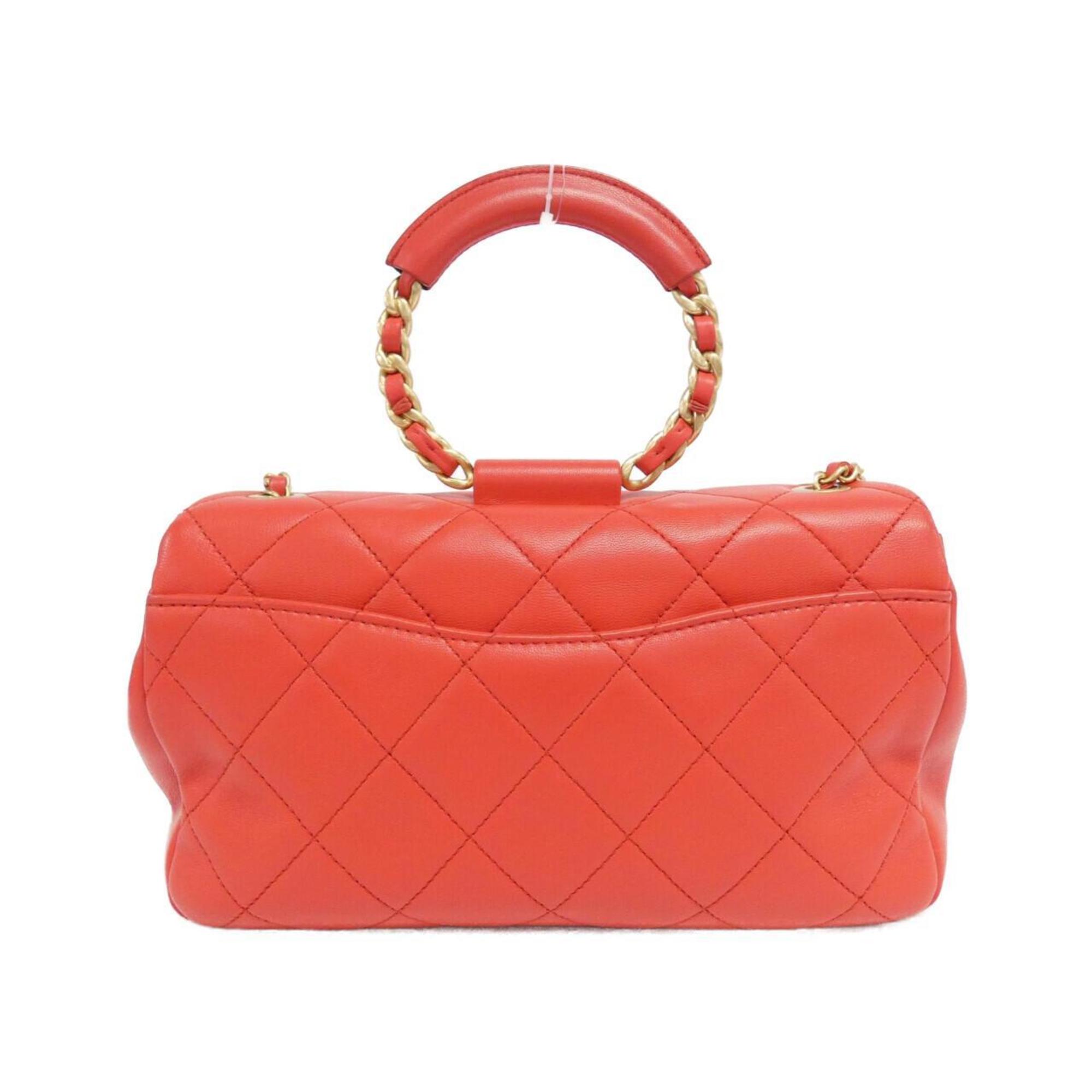 Chanel Leather Handbag Shoulder Bag (Pre-Owned)