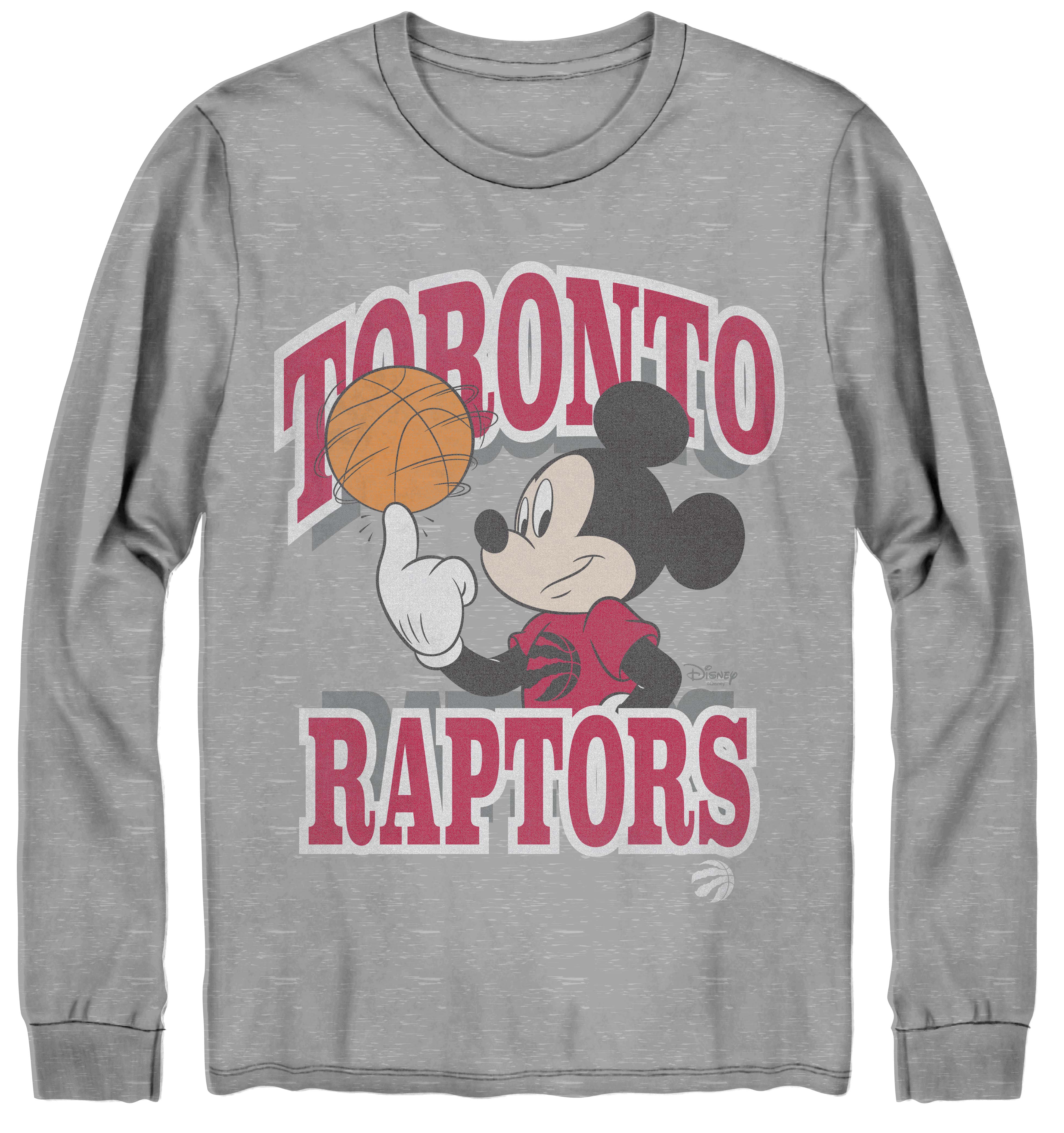 Junk Food Clothing Unisex Raptors Mickey Team Spirit Long Sleeve In Multi