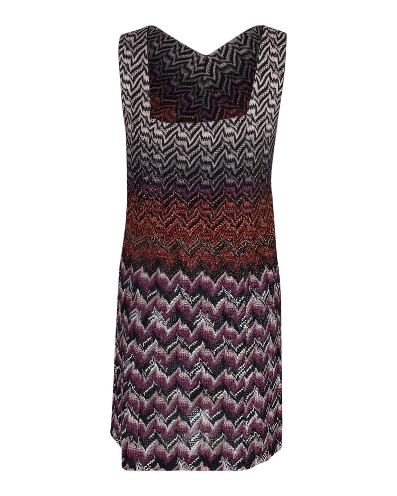 image of Missoni Sleeveless Mini Dress in Multicolor Print Cupro