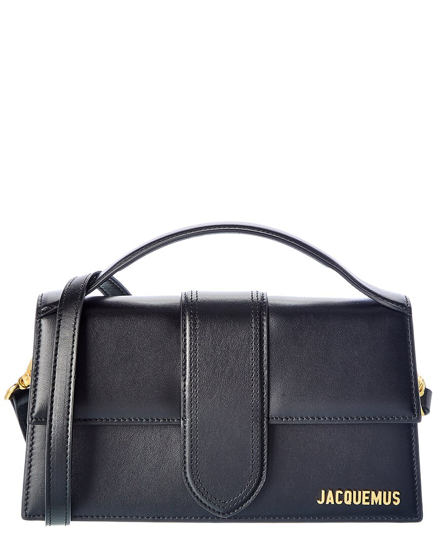 Jacquemus Le Grand Bambino Leather Shoulder Bag In Black