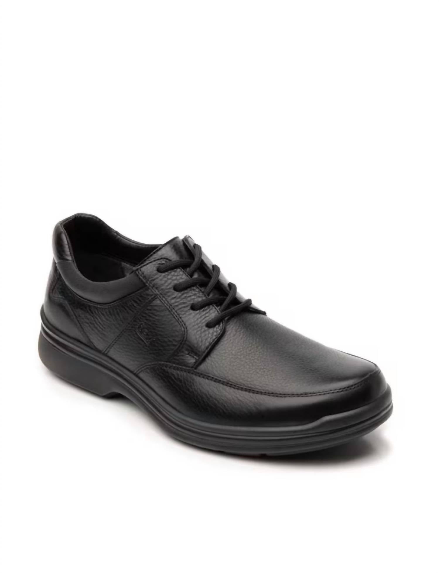 Shop Flexi Men's Leather Oxford Shoe In Black