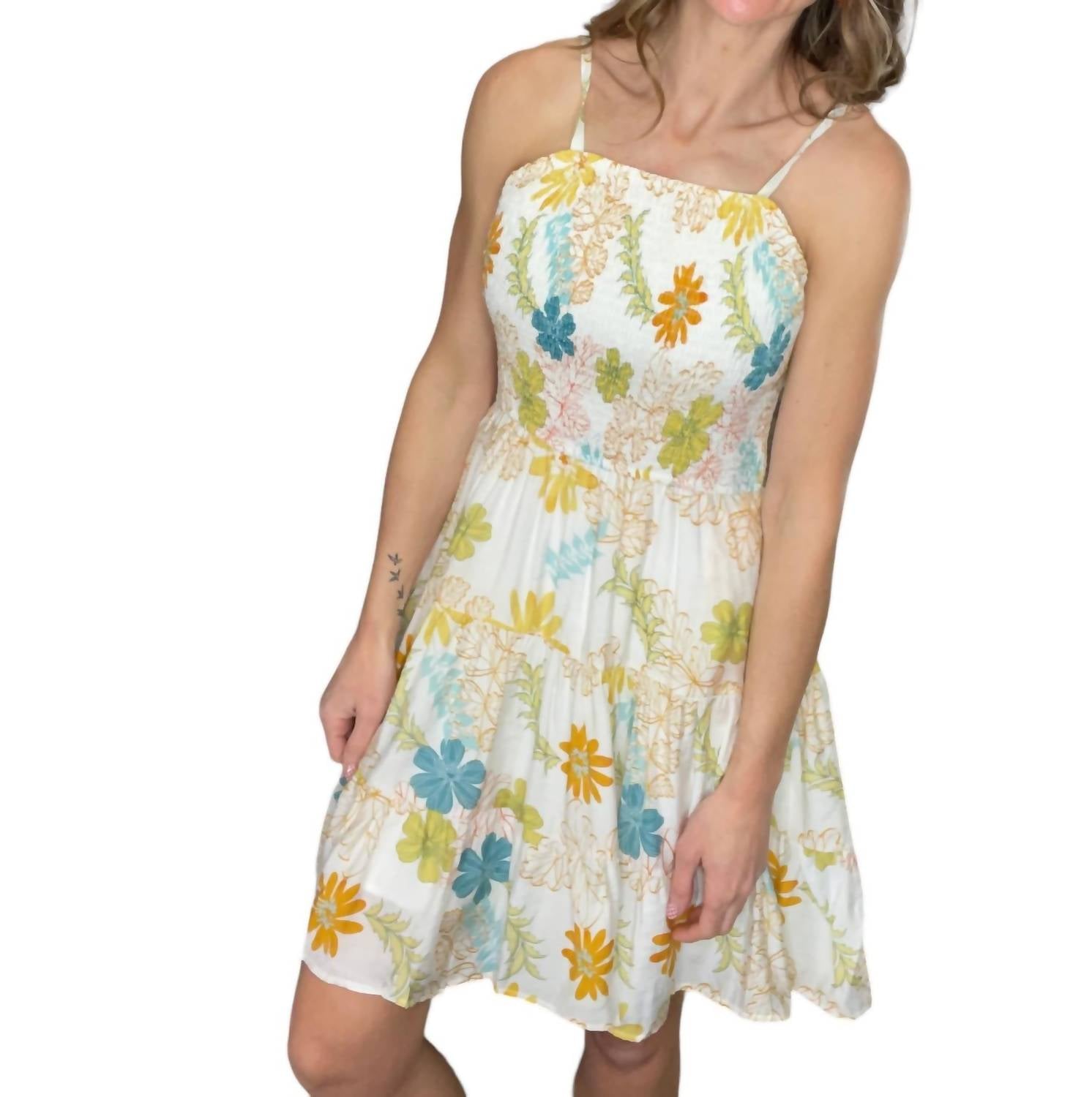 Shop Hayden La Smocked Tank Dress In Tropic Foliage In Multi