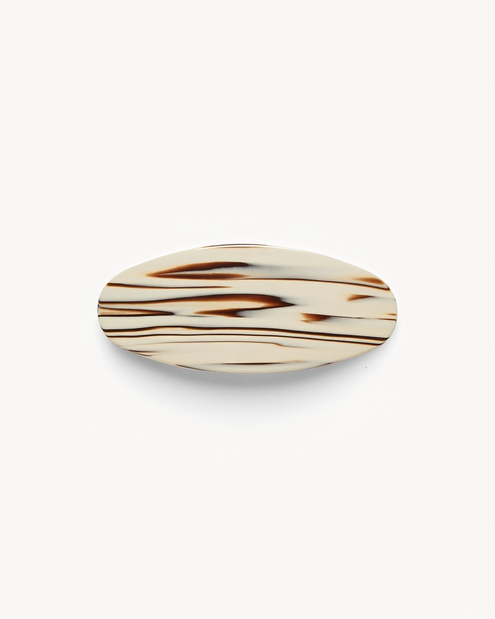 Shop Machete Jumbo Oval Barrette In Ganache In Multi