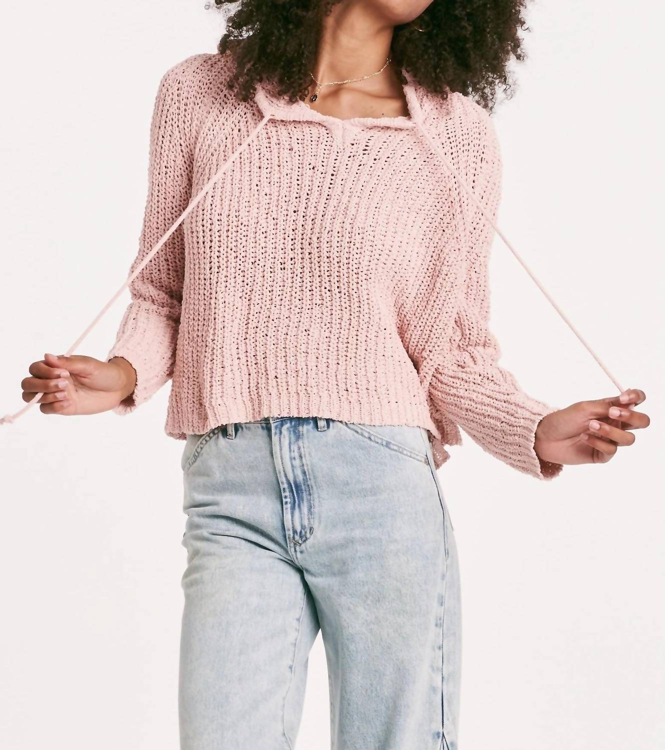 Shop Another Love Eden Hoodie Sweater In Rose Smoke In Pink