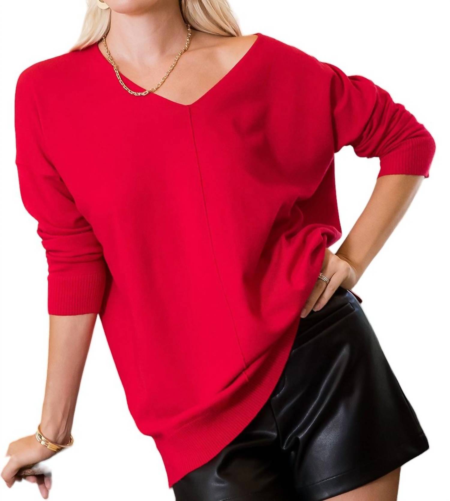 Sweet Lovely By Jen Oh How Sweet It Is Sweater Plus Size In Red