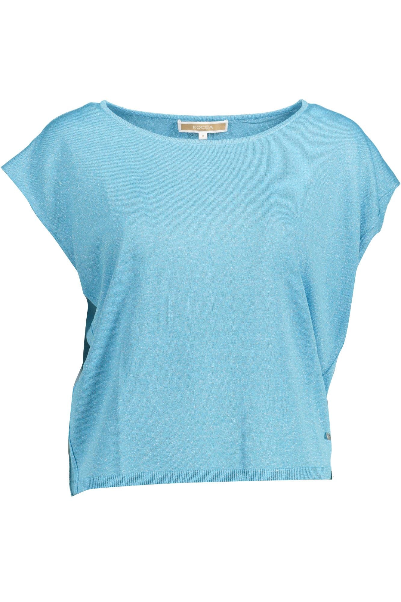 Kocca Chic Sleeveless Boat Neckline Women's Top In Blue