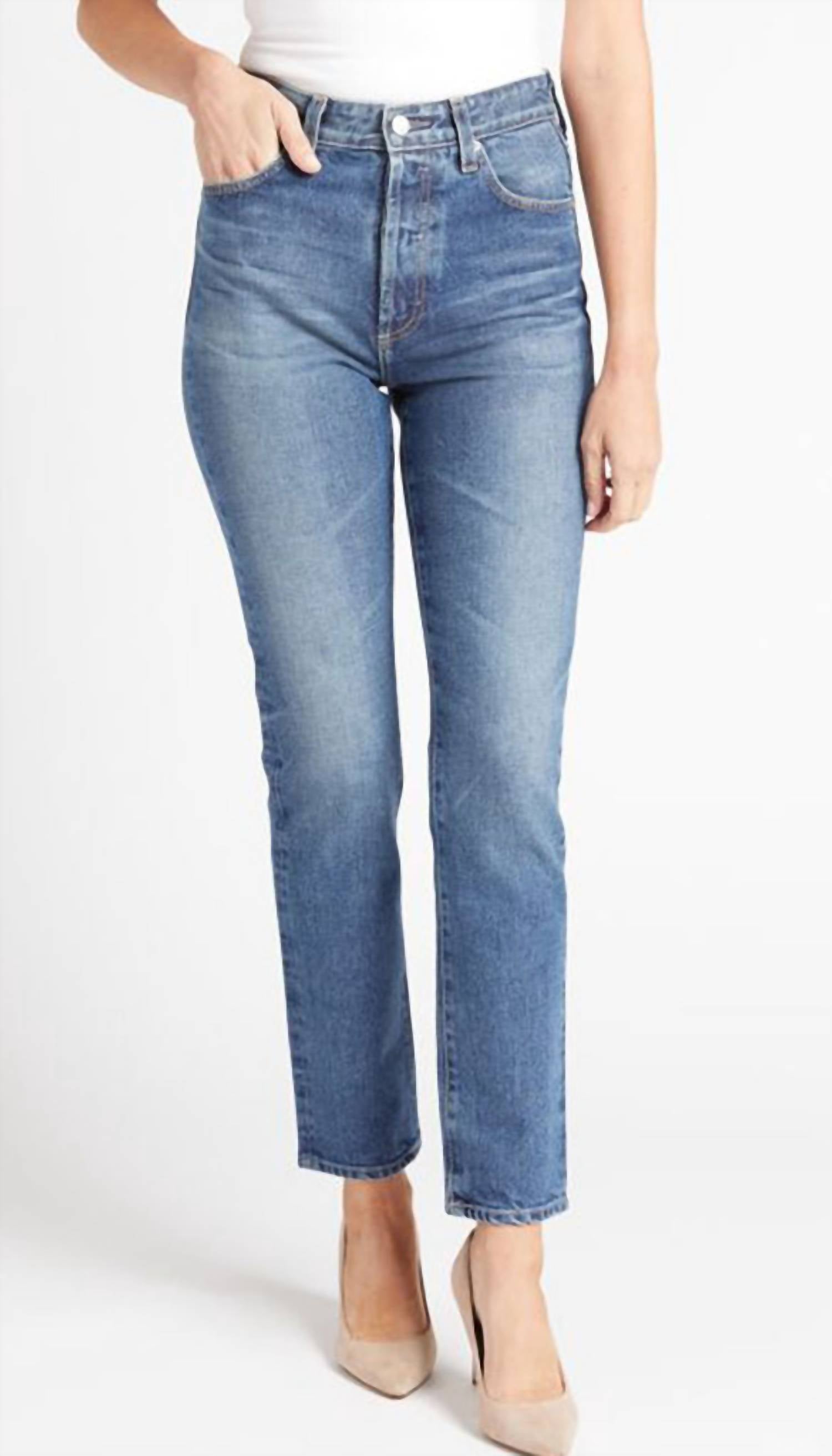 Shop Ag Alexxis High Rise Slim Jeans In 10yell In Blue