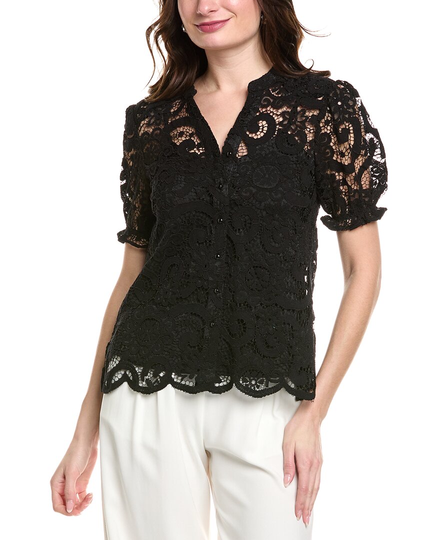 Nanette Lepore Lace Blouse In Black