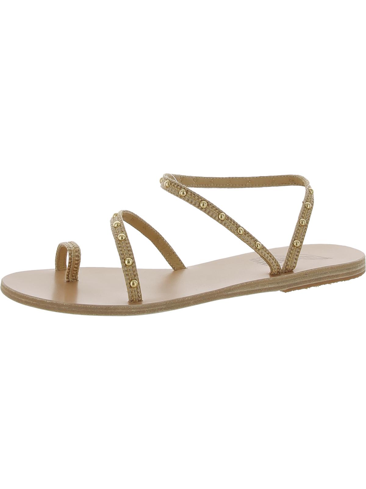 Ancient Greek Sandals Chora Womens Leather Studded Slingback Sandals In Neutral