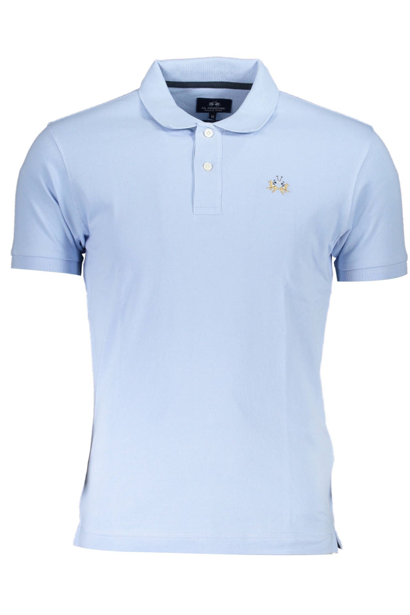 Shop La Martina Sleek Slim-fit Blue Polo Men's Shirt