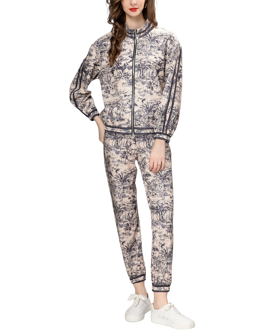 Burryco 2pc Bomber & Pant Set In Neutral