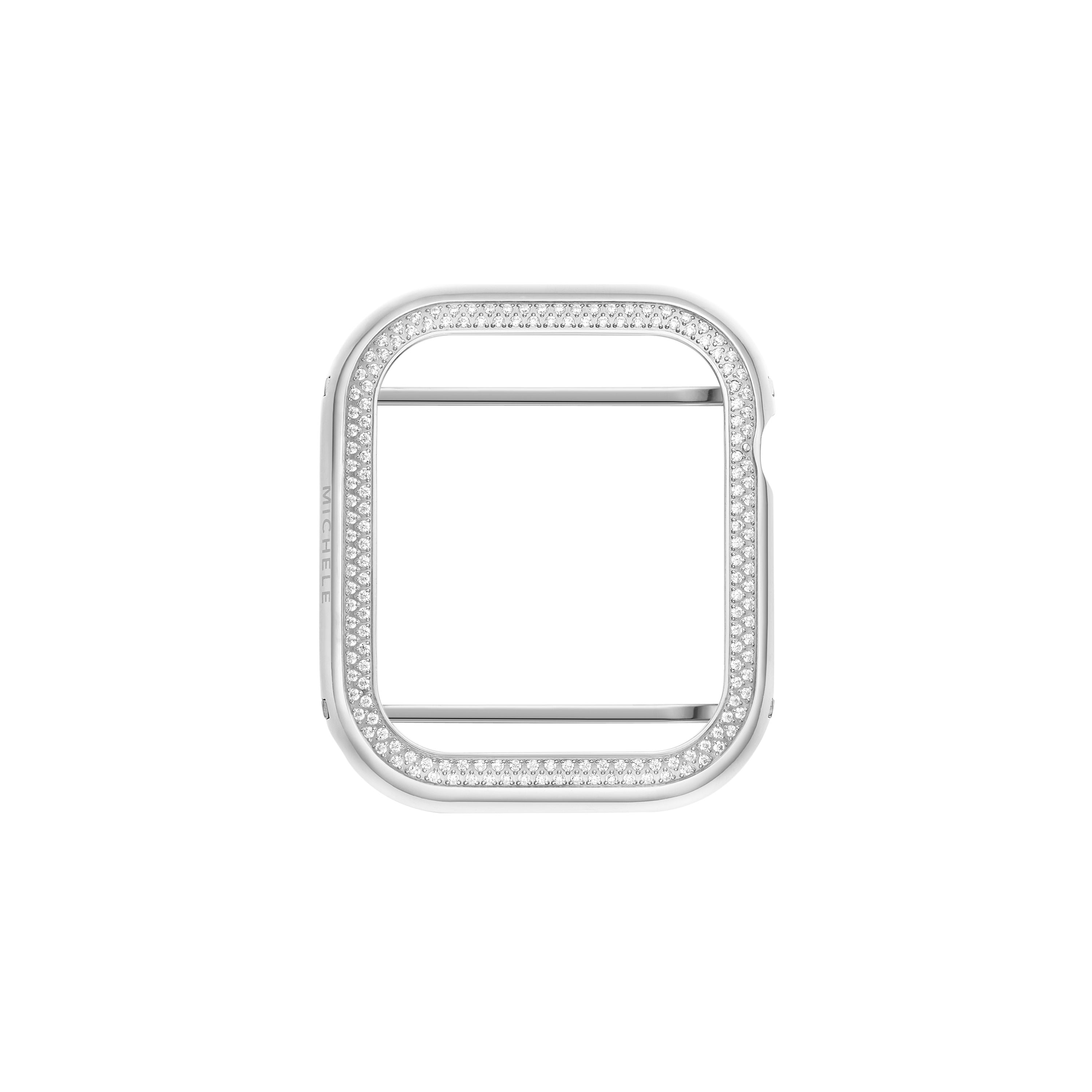 Michele Women's 45mm Stainless Steel Diamond Case For Apple Watch