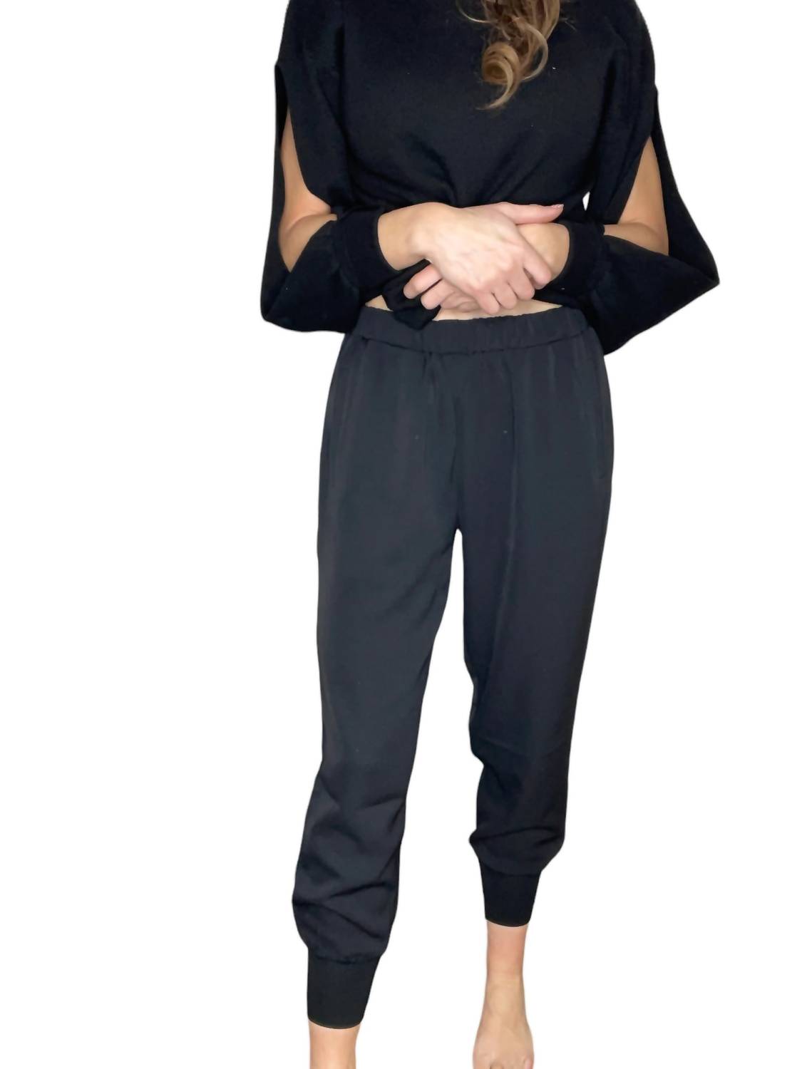 Shop White Birch High Waisted Jogger In Black