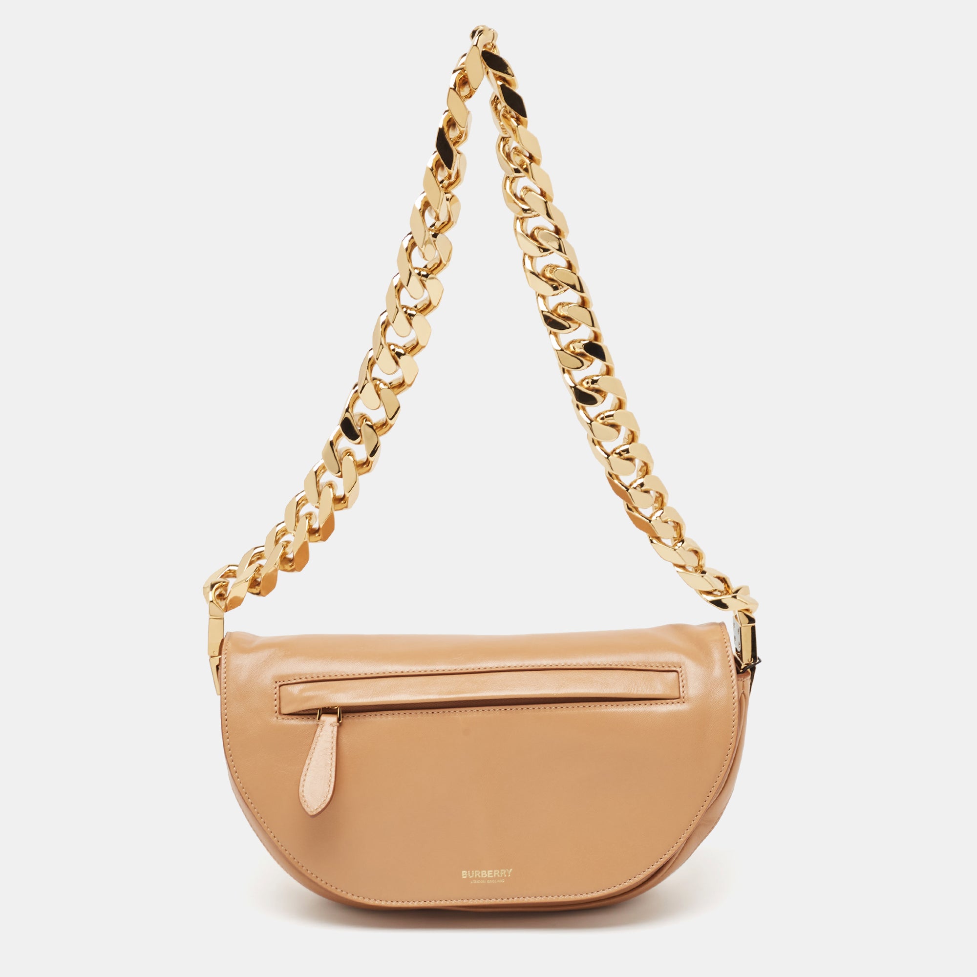 image of Burberry  Soft Leather Small Olympia Bag