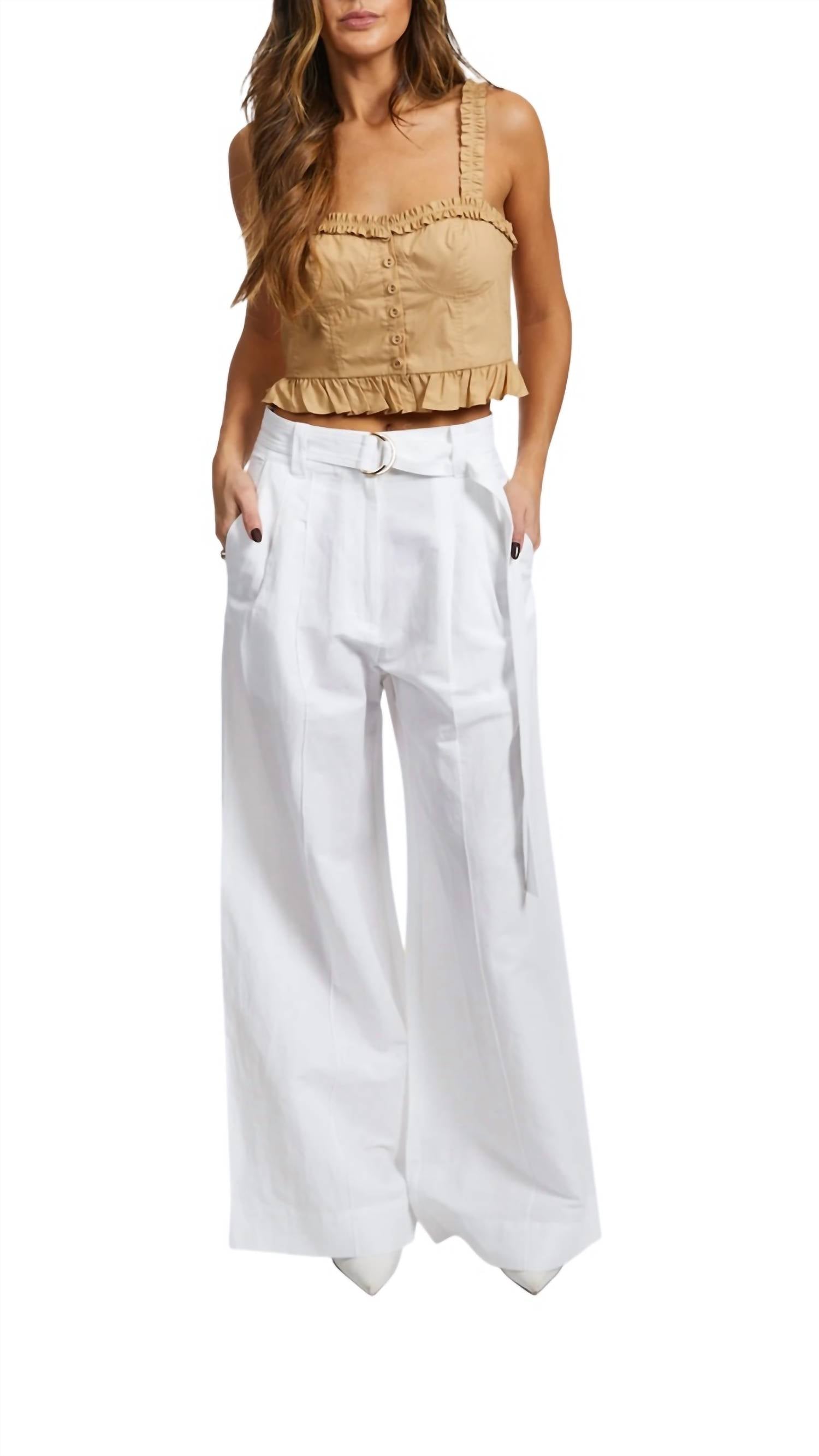 Ulla Johnson Kori Trousers In Cowrie In Multi