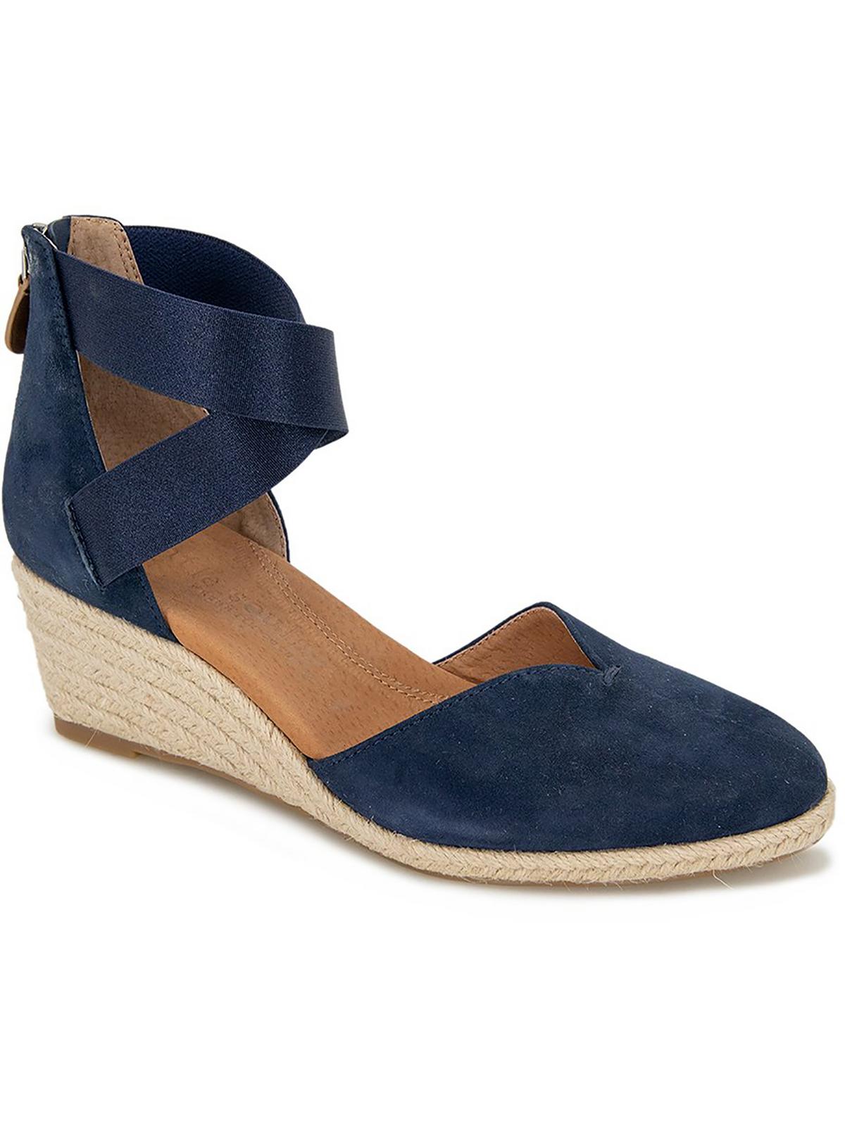 Gentle Souls By Kenneth Cole Orya Womens Zipper Espadrille Heels In Blue