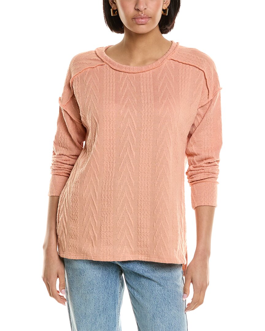 Shop Brook + Lynn Jacquard Pullover In Pink