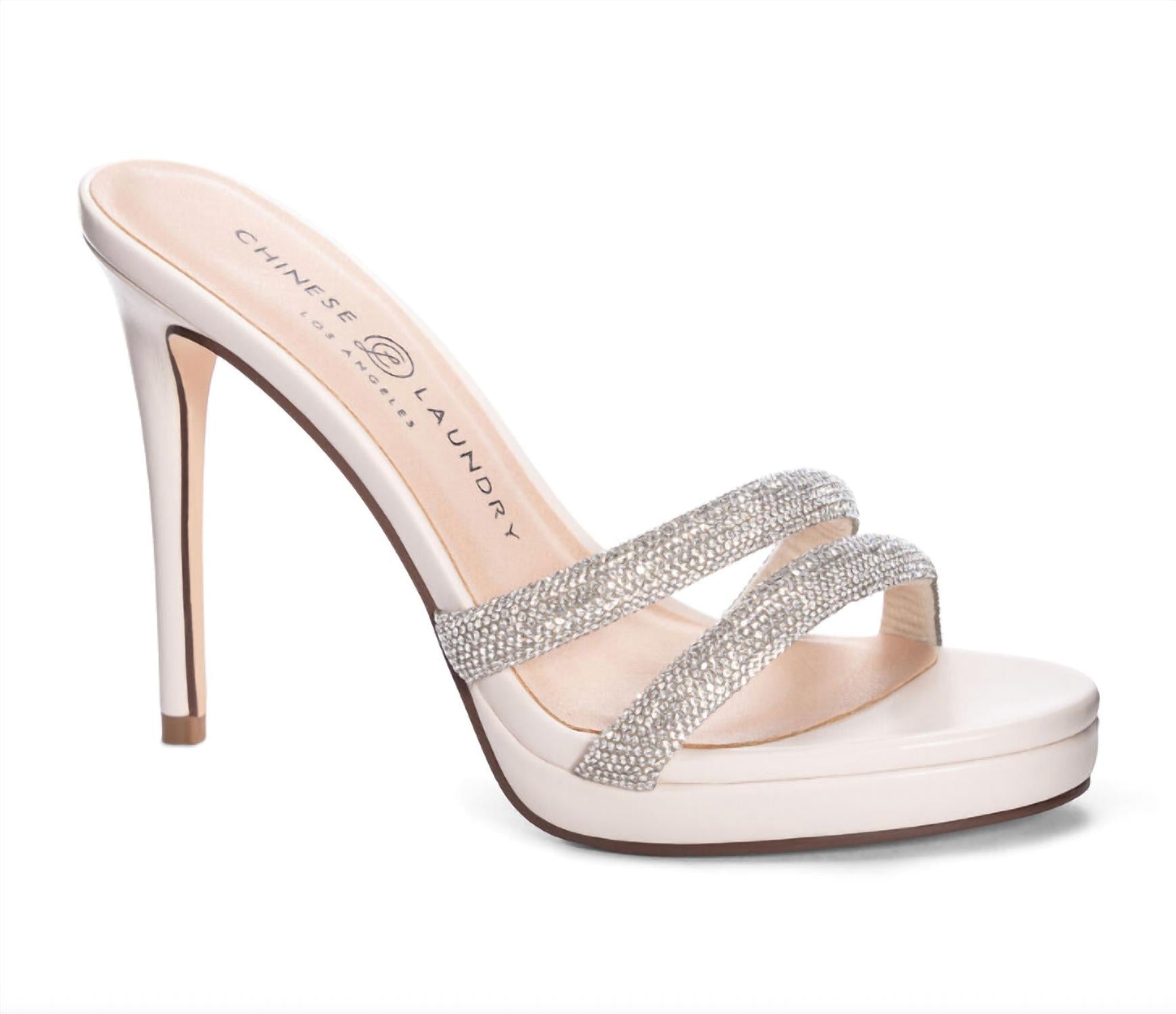Shop Chinese Laundry Ariana Stiletto Heels In Cream In White