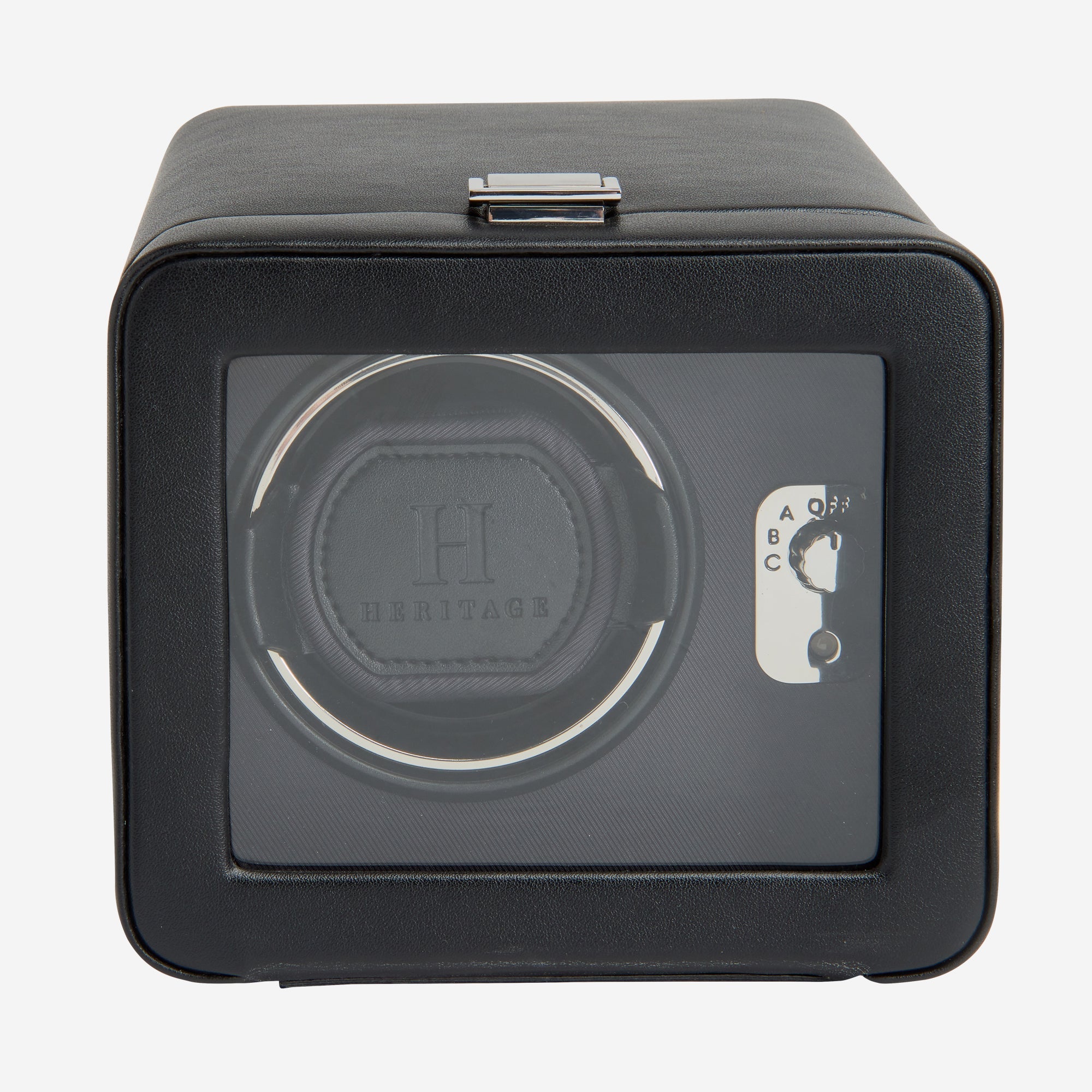 Wolf Windsor Leather Single Watch Winder With Cover In Black