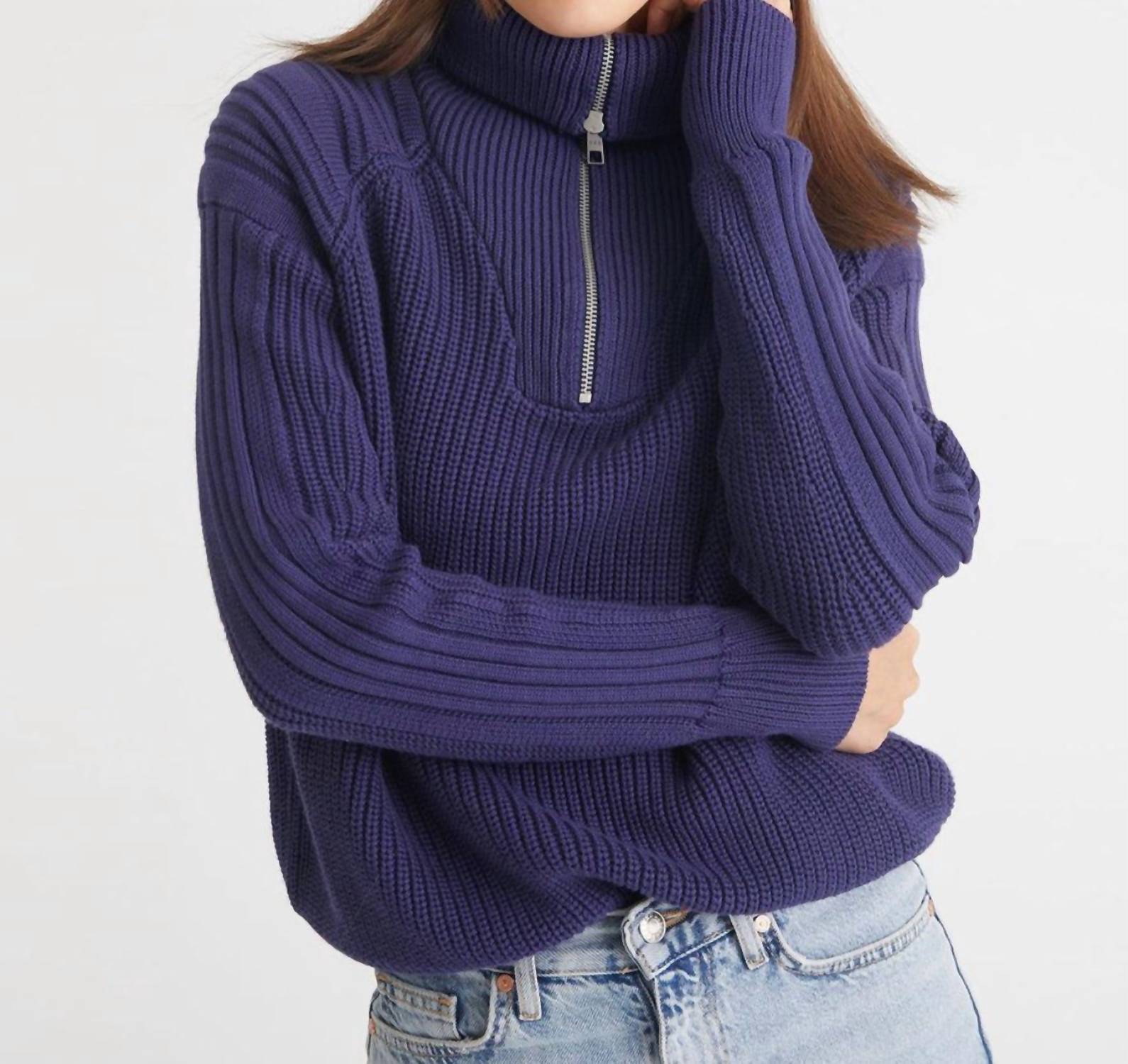 Shop 525 America Nina Sweater In Indigo In Blue