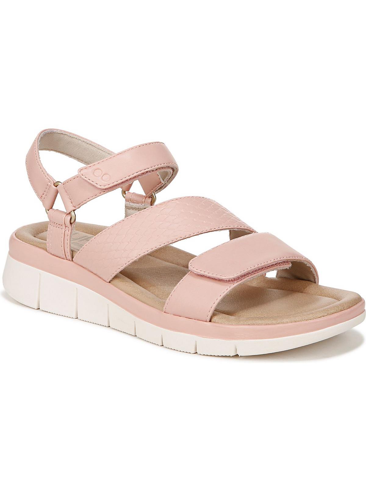 Ryka Elite Womens Faux Leather Strappy Sandals In Pink