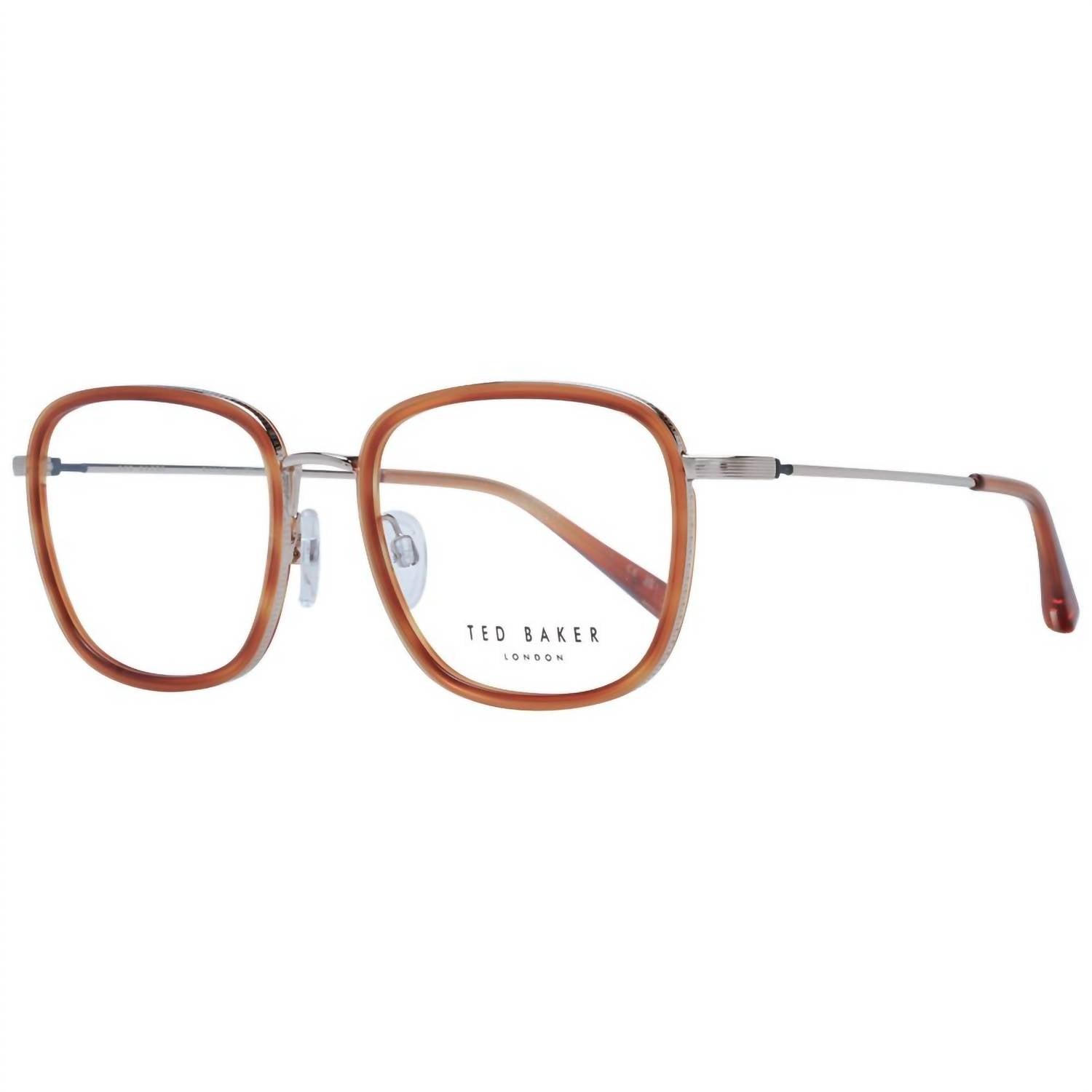Ted Baker Men's Rectangle Optical Frames In Brown In Brown