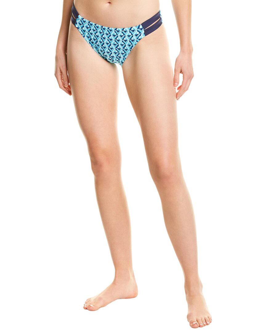 Helen Jon Double Tab Hipster Bikini Bottom In Blue