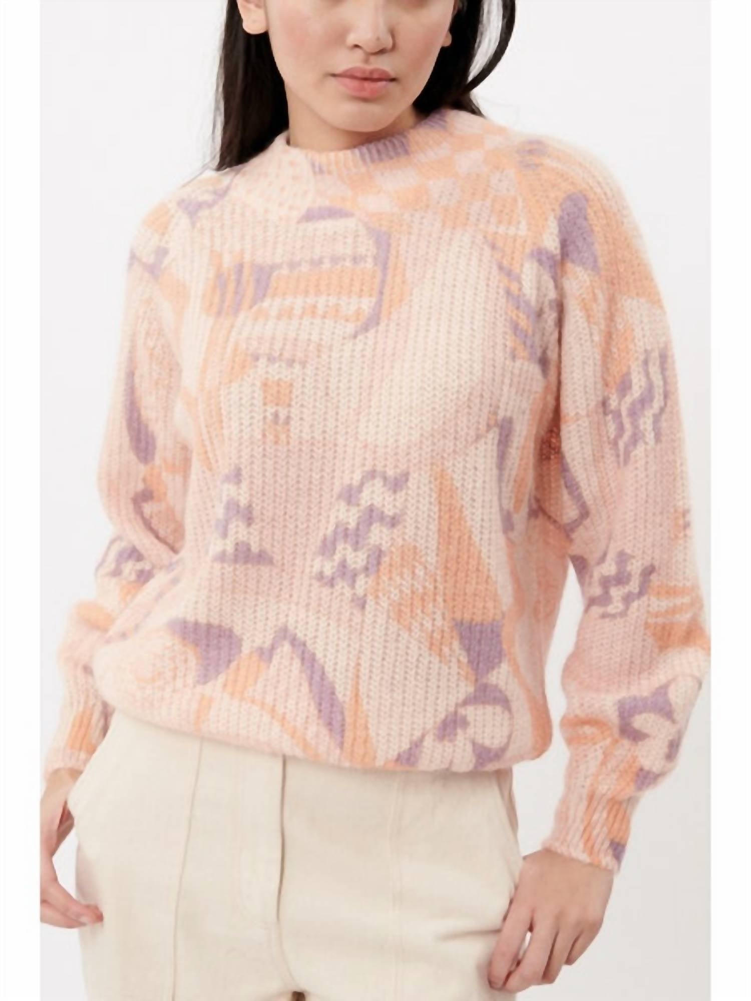 Shop Frnch Neuville Sweater In Multicolor In Pink