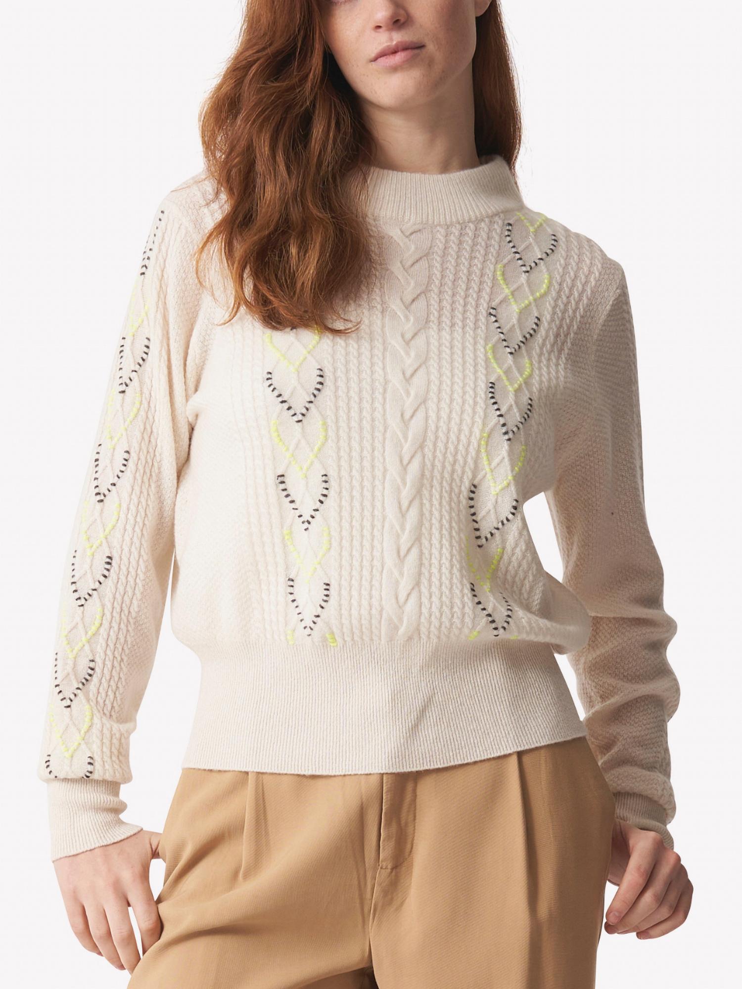Brodie Cashmere Skylah Cable Sweater In White