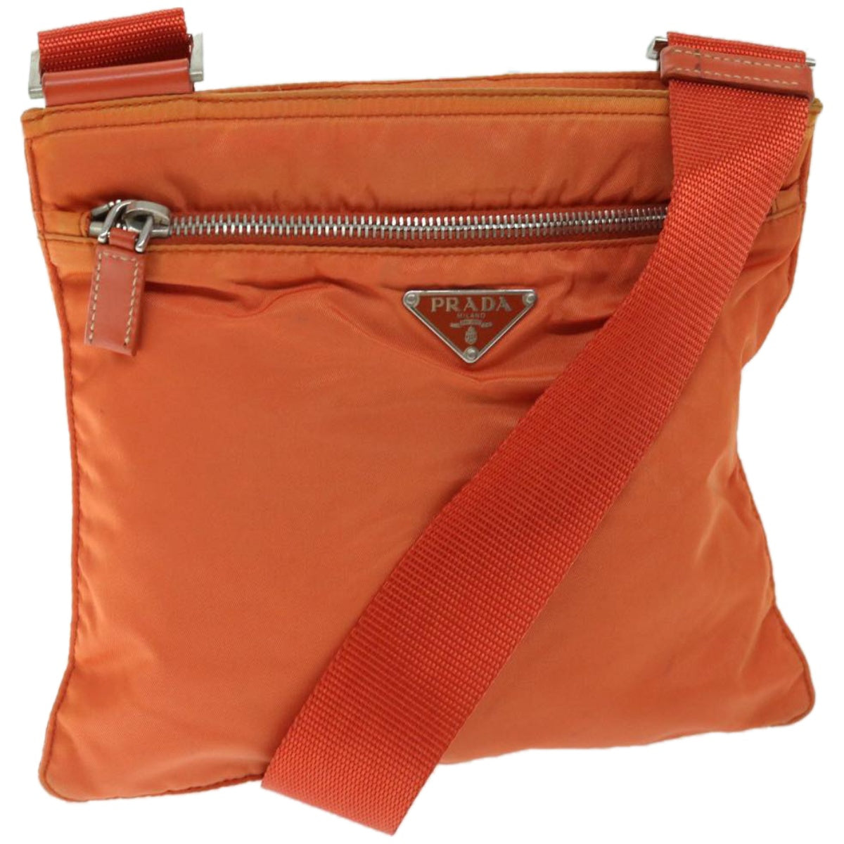 Prada Tessuto Synthetic Shoulder Bag () In Orange