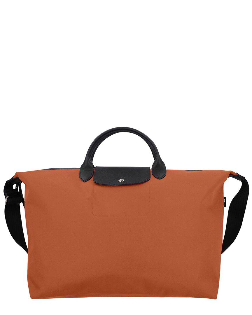 Shop Longchamp Le Pliage Energy Small Canvas & Leather Tote Travel Bag In Orange