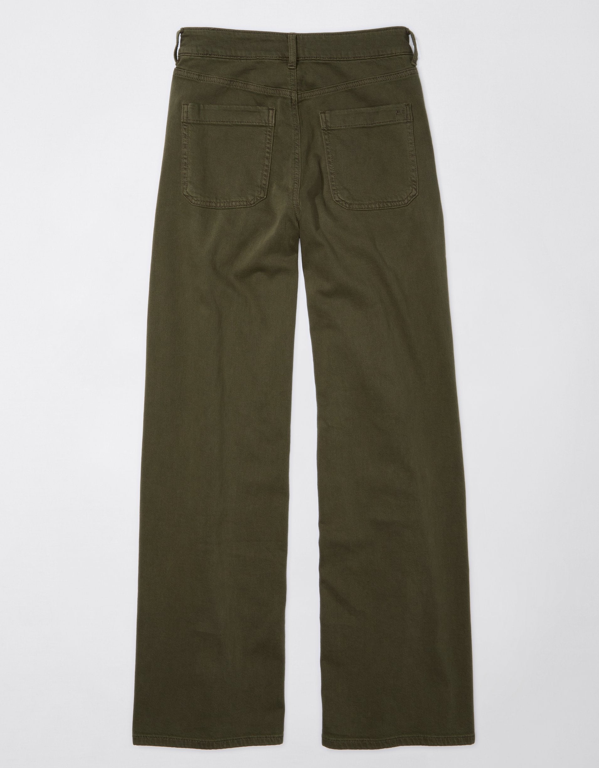 American Eagle Outfitters Ae Dreamy Drape Stretch Super High-waisted Baggy Wide-leg Pant In Green