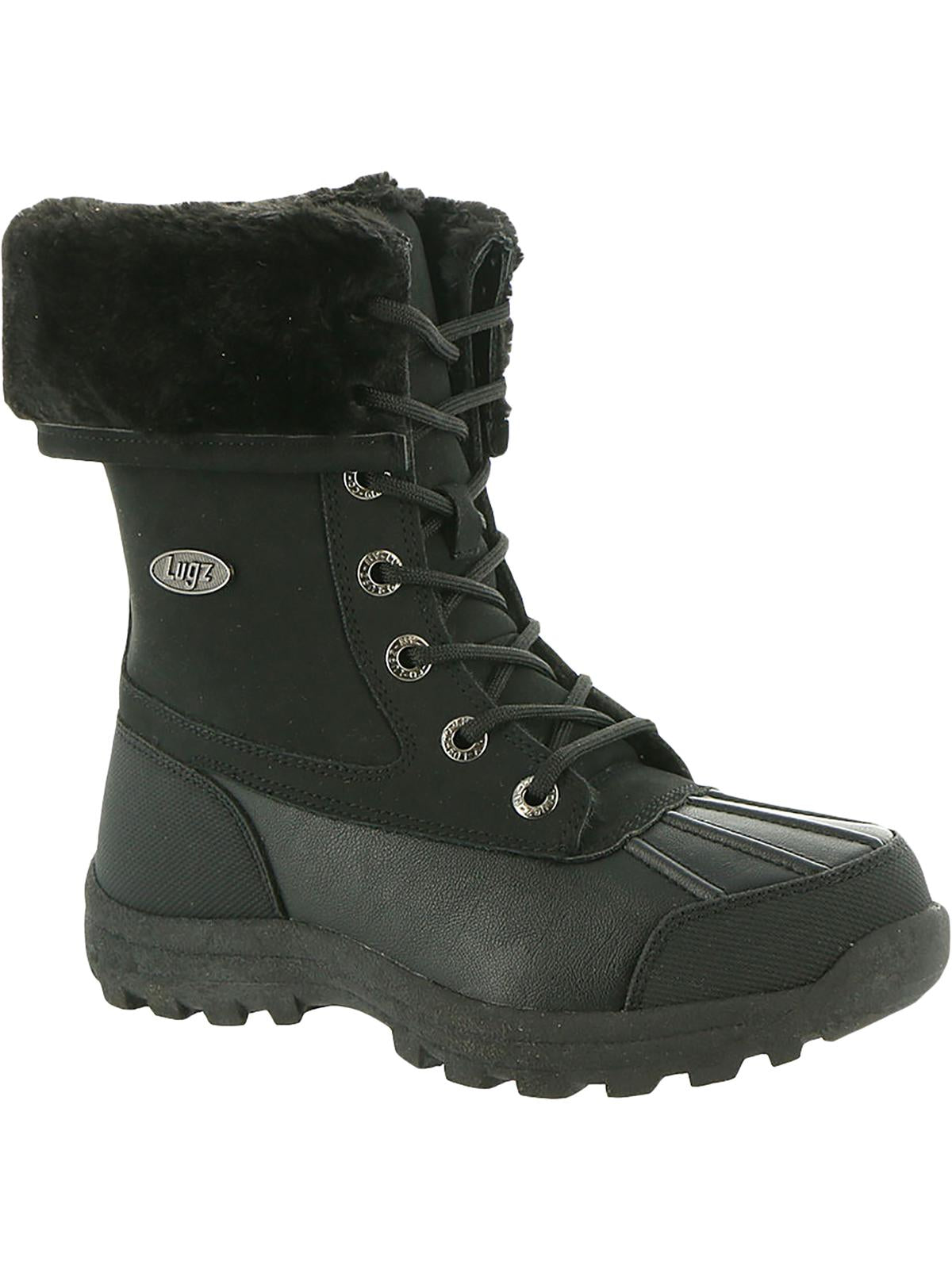 Shop Lugz Tambora Womens Faux Leather Water Resistant Winter Boots In Black