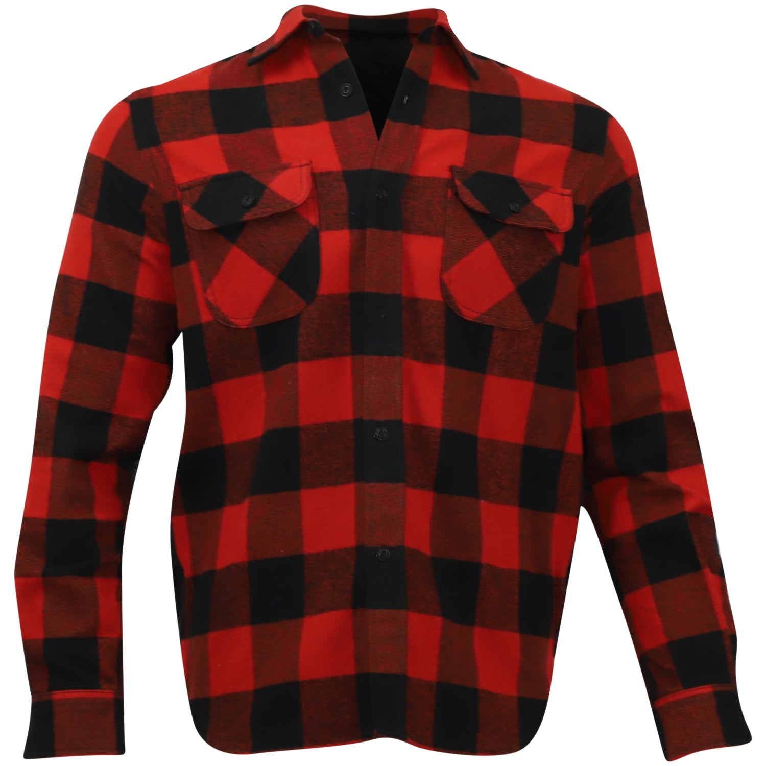 image of Eye by Junya Watanabe Comme Des Garcons Man Plaid Flannel Button Front Long Sleeve Shirt in Red and