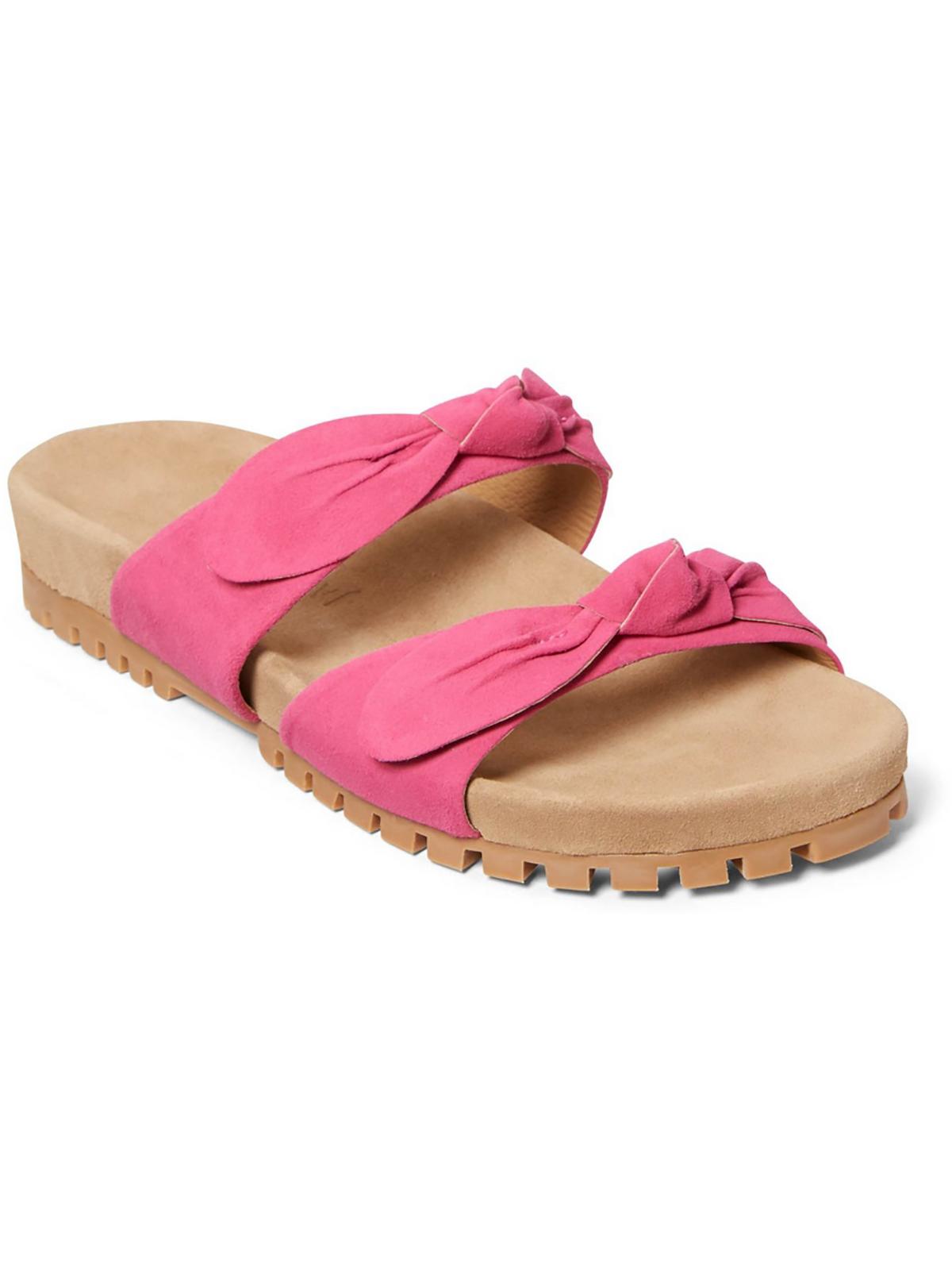 Shop Jack Rogers Annie Double Knot Comfort Sandal Womens Leather Footbed Slide Sandals In Pink
