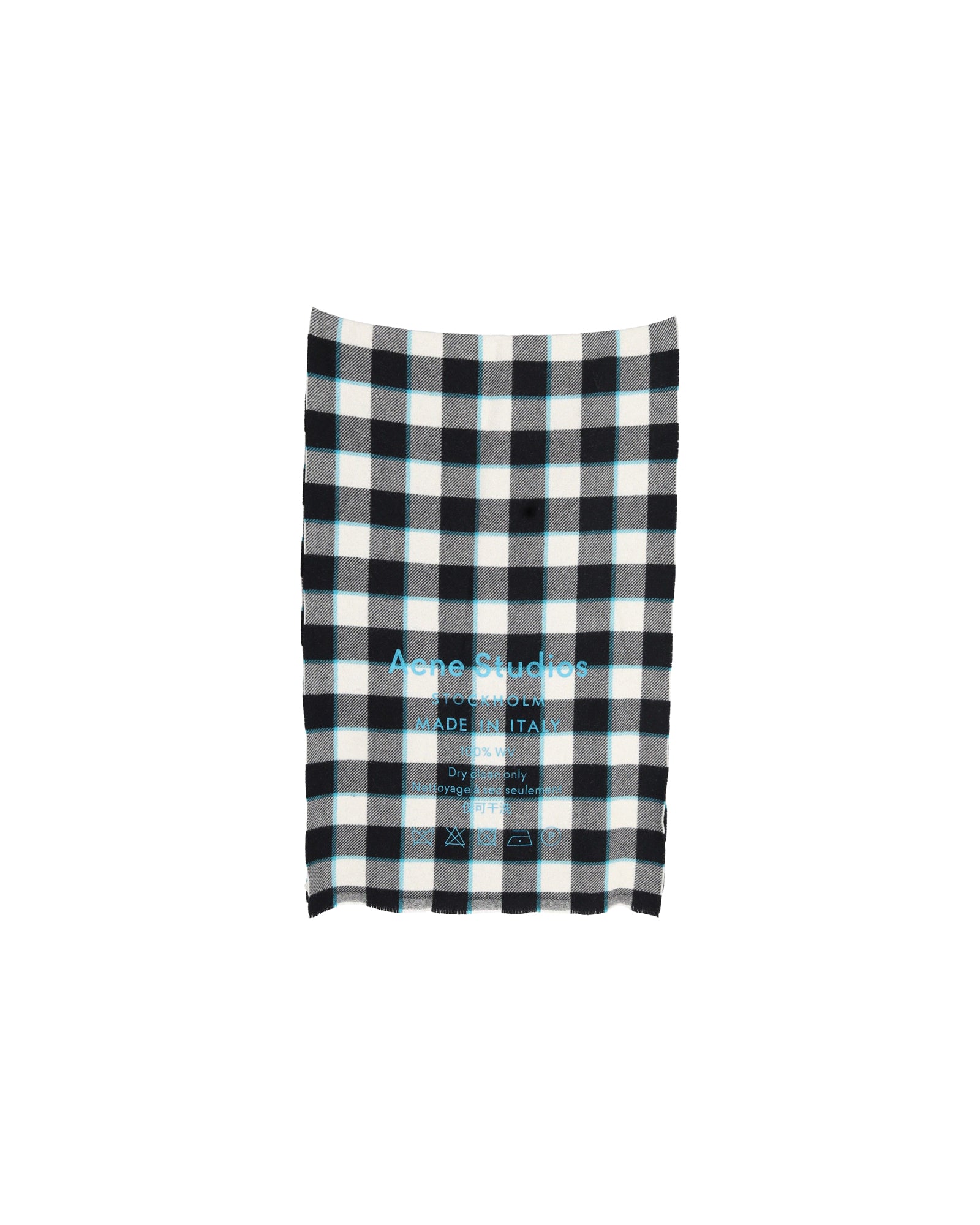 Image of Acne Studios Check Scarf in Multicolor Wool