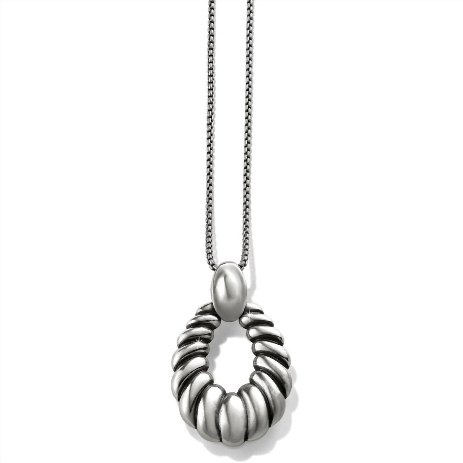 Brighton Women's Athena Scalloped Convertible Necklace In Silver In Metallic