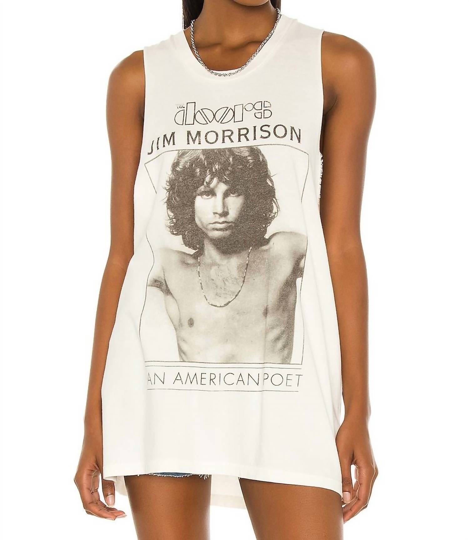 Shop Daydreamer The Doors American Poet Bf Muscle Tank In Vintage White