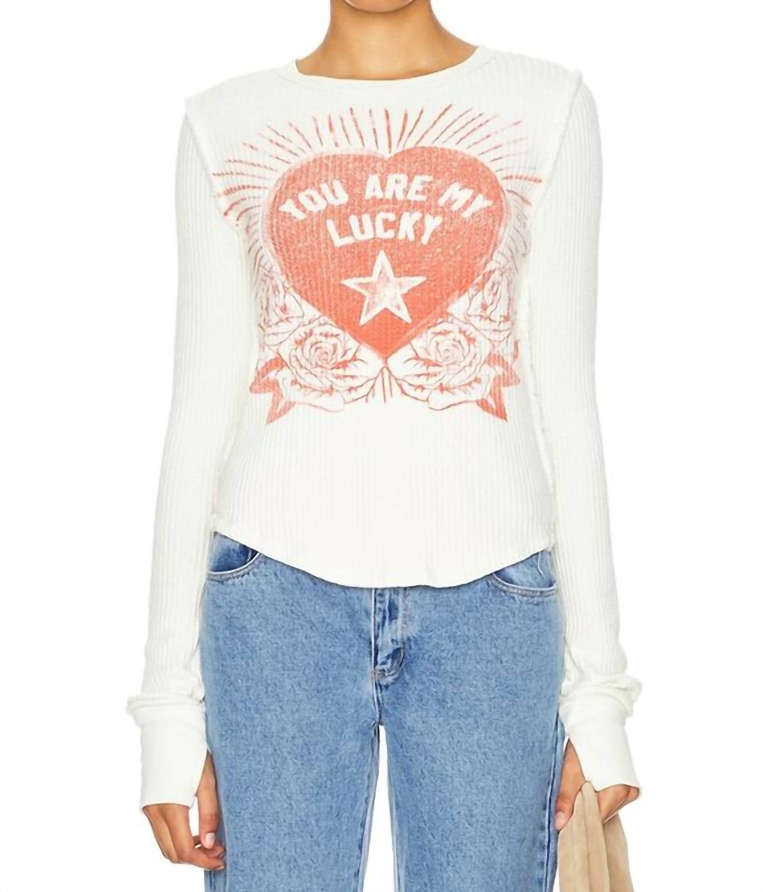 Free People Lucky Locket Thermal Graphic T-shirt In Multi