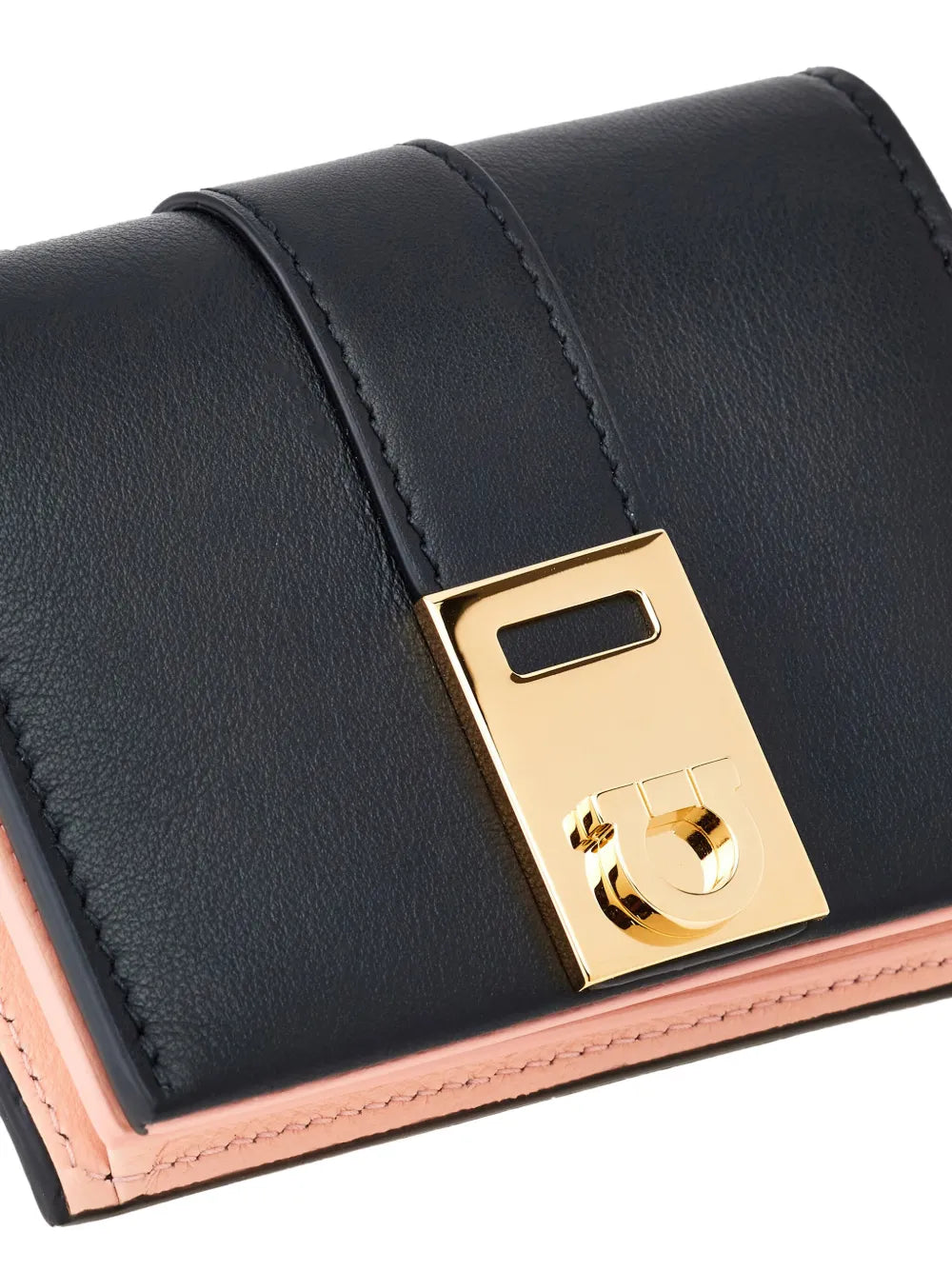 Ferragamo Hug Two-Tone Leather Wallet