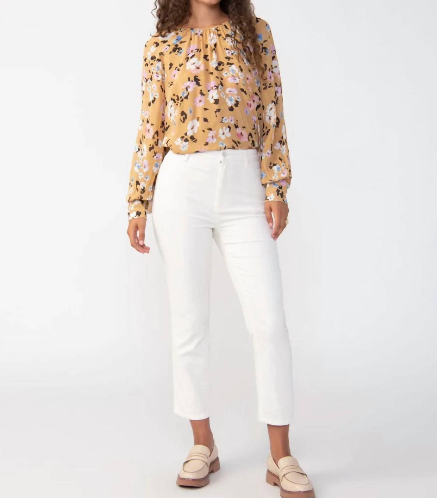 Shop Sanctuary Highrise Good Vibes Crop Denim In Creme In White