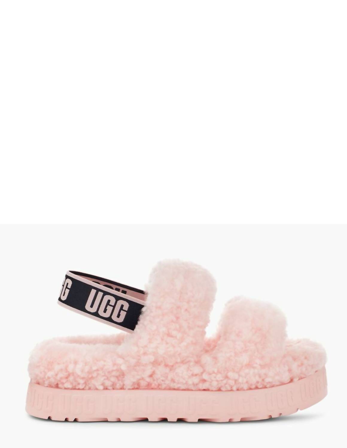 Shop Ugg Oh Fluffita Sandals In Pink Scallop