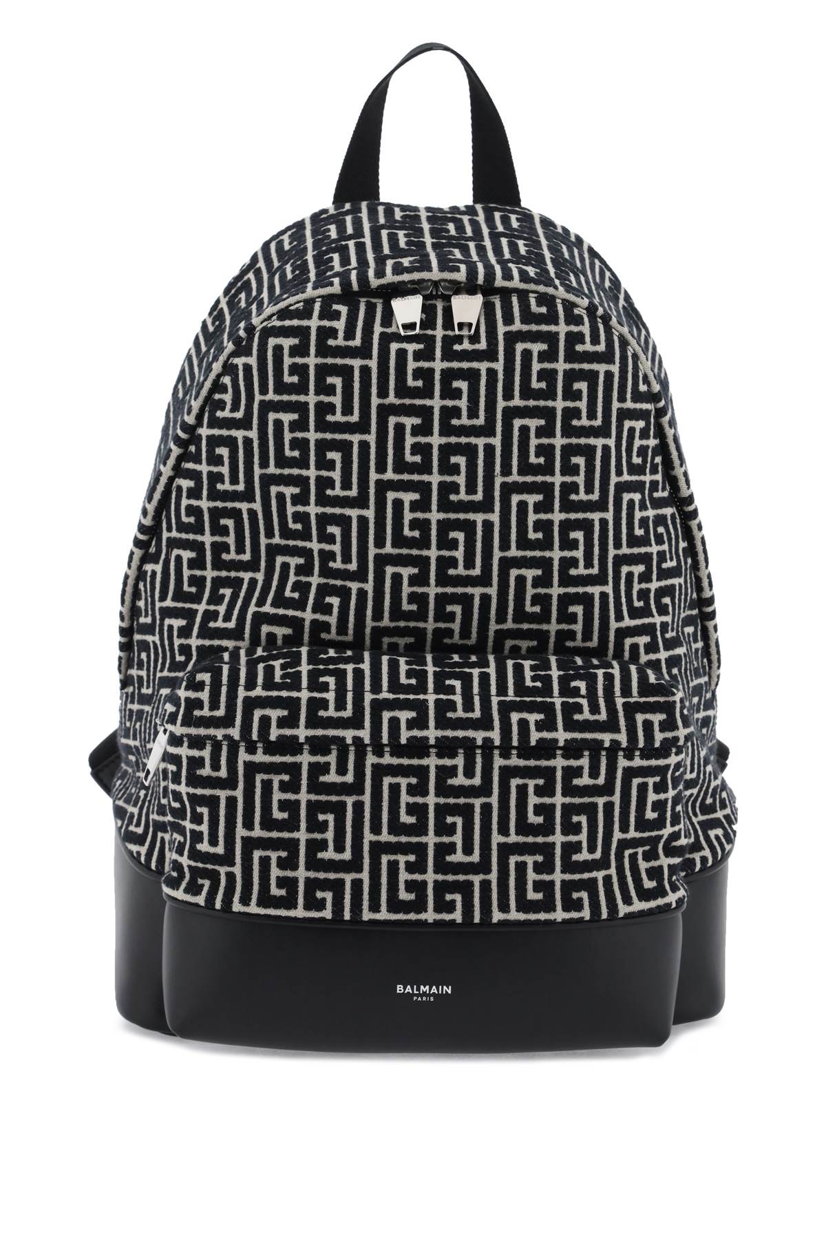 Shop Balmain Jacquard Backpack With Monogram In Multi