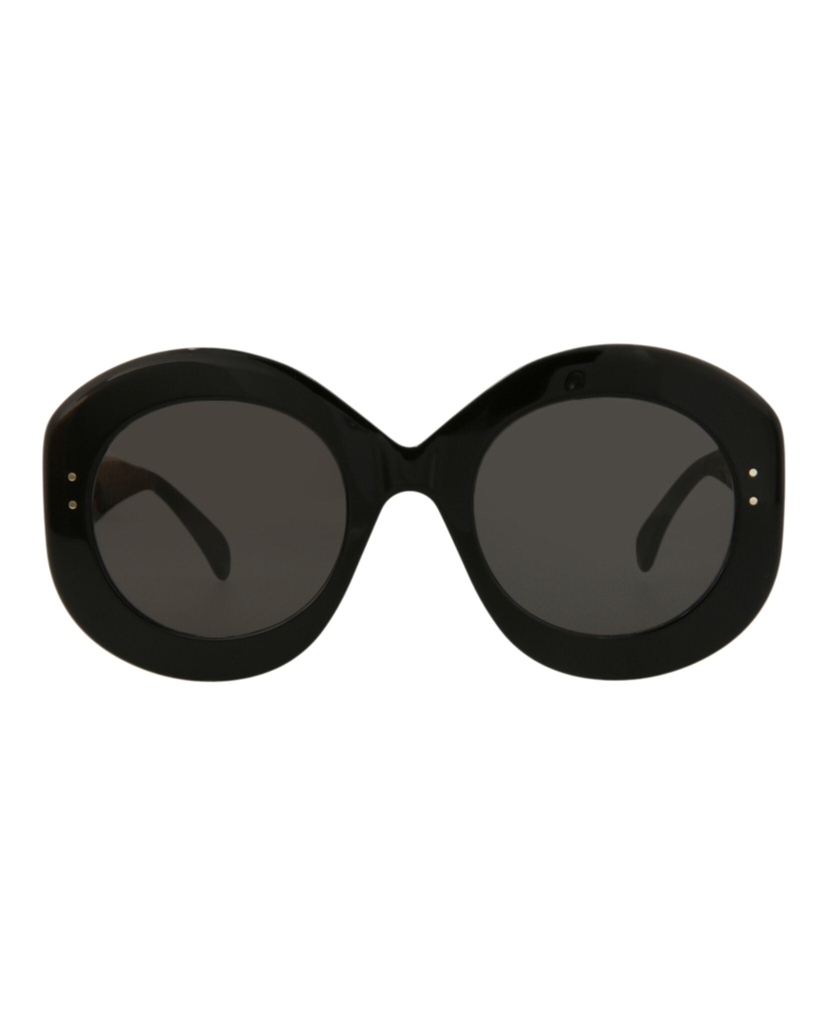 Alaïa Round-frame Acetate Sunglasses In Gray
