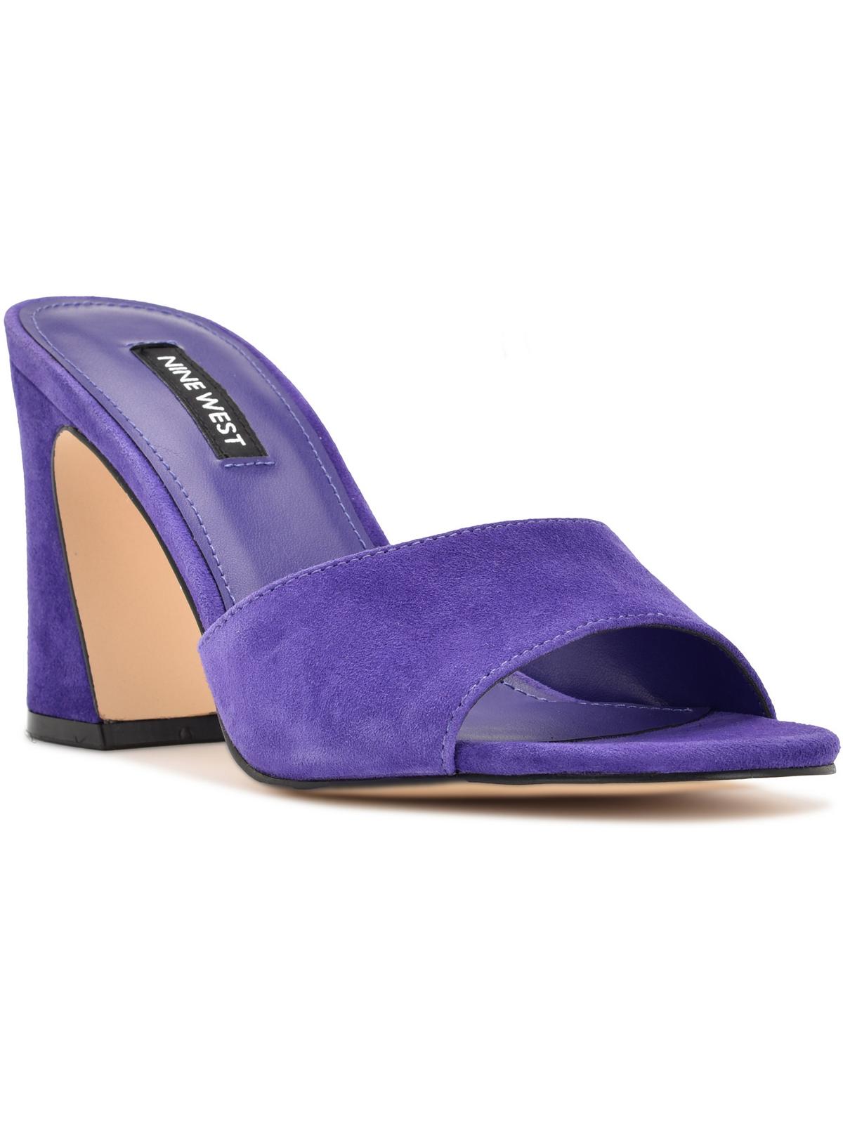Shop Nine West Ulala Womens Leather Slip-on Heels In Purple